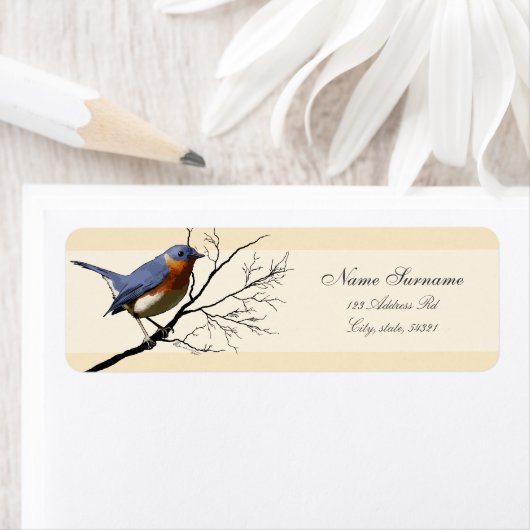 Little Bird Blue, return address labels (Insitu)