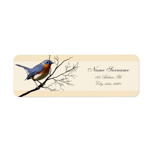 Little Bird Blue, return address labels (Voorkant)