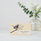 Little Bird Blue, template voor visitekaartjes (Staand voorkant)
