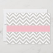 Little Bird Chevron Baby shower Invitation Kaart (Achterkant)