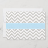 Little Bird Chevron Baby shower Invitation Kaart (Achterkant)