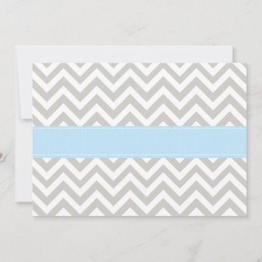 Little Bird Chevron Baby shower Invitation Kaart (Achterkant)