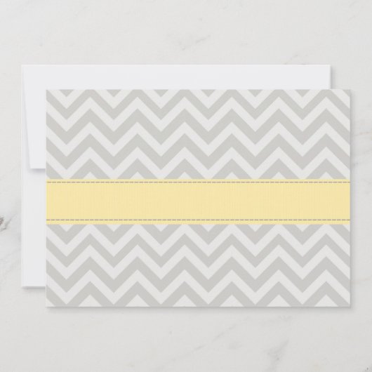 Little Bird Chevron Baby shower Invitation Kaart (Achterkant)