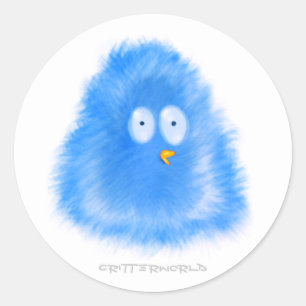 Little Bird Critter Ronde Sticker