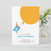 Little Bird eerste verjaardag uitnodiging (Staand voorkant)