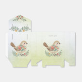 Little Bird Floral Gold Favoriet Box Bedankdoosjes (Uitgevouwen)