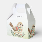 Little Bird Floral Gold Favoriet Box Bedankdoosjes (Achterkant)