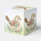 Little Bird Floral Gold Favoriet Box Bedankdoosjes (Achterkant)
