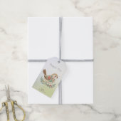 Little Bird Floral Gold Gift Label Cadeaulabel (Met Touw)