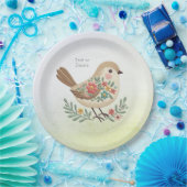 Little Bird Floral Gold Paper Bord (Feest)