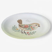 Little Bird Floral Gold Paper Bord (Gekanteld)