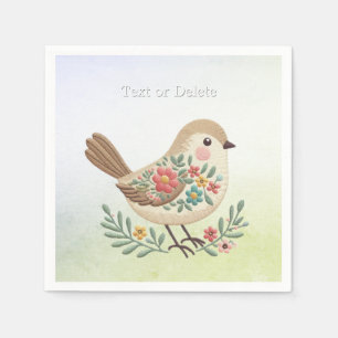 Little Bird Floral Gold servetten