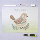 Little Bird Floral Gold Tissue Papier (Craft)