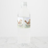 Little Bird Floral Gold Waterfles Etiket (Achterkant)