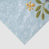 Little Bird Floral Green laat weefselpapier achter Tissuepapier (Detail)