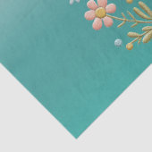 Little Bird Floral Green Tissue Paper Tissuepapier (Detail)