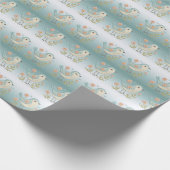Little Bird Floral groen inpakpapier (Hoek)