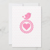 Little Bird Hearts Baby geboorteaankondiging Aankondiging (Achterkant)