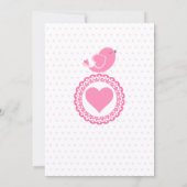 Little Bird Hearts Baby geboorteaankondiging Aankondiging (Achterkant)