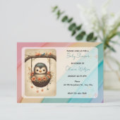 Little Bird in a Floral Swing Kaart (Staand voorkant)