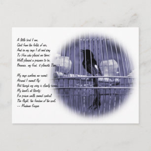 Little Bird in Cage Poem Briefkaart