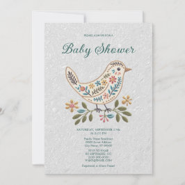 Little Bird Kleurrijk Bloemen Baby shower Kaart