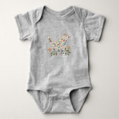 Little Bird Kleurrijke Bloemen Baby Bodysuit (Voorkant)