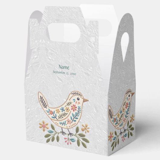 Little Bird Kleurrijke Bloemen Favoriet Doos Bedankdoosjes (Geopend)