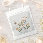 Little Bird Kleurrijke Bloemen Favoriet Tassen Bedankzakje (Geknipt)