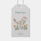 Little Bird Kleurrijke Bloemen Gift Label Cadeaulabel (Voorkant)