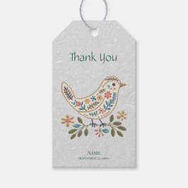 Little Bird Kleurrijke Bloemen Gift Label Cadeaulabel