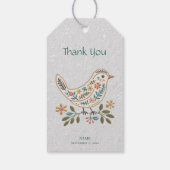 Little Bird Kleurrijke Bloemen Gift Label Cadeaulabel (Achterkant)