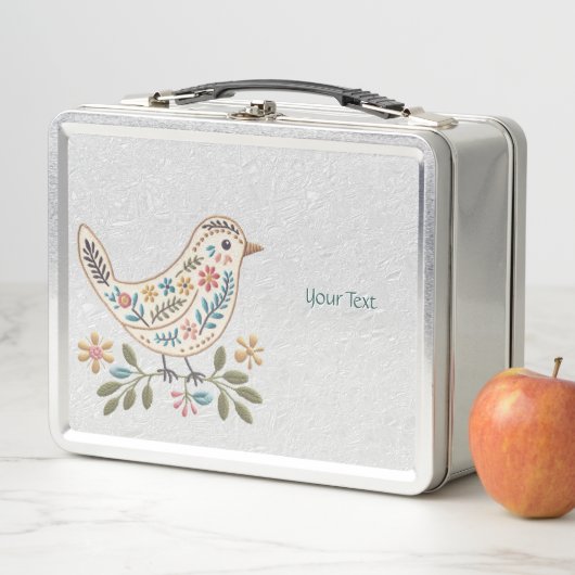 Little Bird Kleurrijke Bloemen Metalen Lunch Box (In situ)