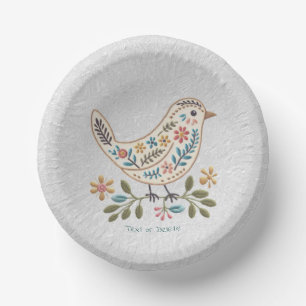 Little Bird Kleurrijke Bloemen Papier Bowl Papieren Kommen