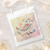 Little Bird Leaves Bloemen Roze Favoriete Tassen Bedankzakje (Geknipt)