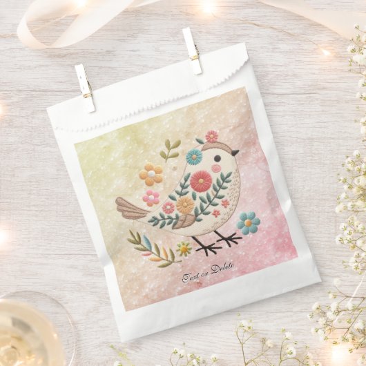 Little Bird Leaves Bloemen Roze Favoriete Tassen Bedankzakje (Geknipt)