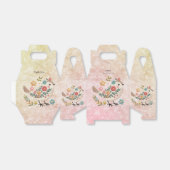 Little Bird Leaves Flowers Pink Favoriete Box Bedankdoosjes (Uitgevouwen)