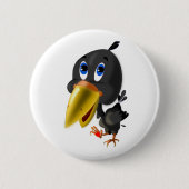 Little Bird met Heart Gift Button - Jouw kleuren (Voorkant)