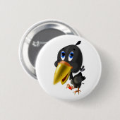Little Bird met Heart Gift Button - Jouw kleuren (Voorkant /achterkant)