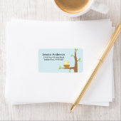 Little Bird Nesting Baby shower adres Label (Insitu)