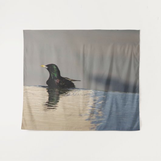 Little Bird on Water Wandkleed (Voorkant (horizontaal))