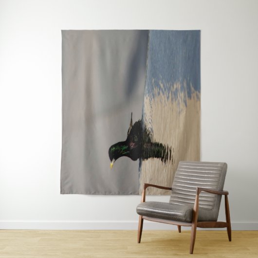 Little Bird on Water Wandkleed (In situ)