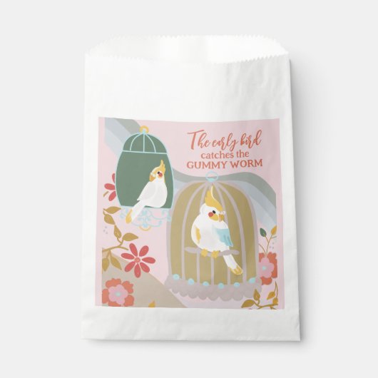 Little Bird Regenboog Roze Snoep Bedankzakje (Voorkant)