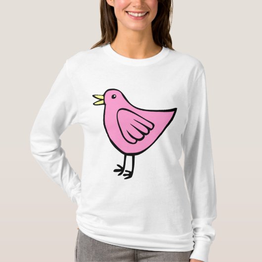 Little Bird - Roze T-shirt (Voorkant)