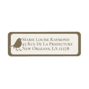 Little Bird Silhouette Return Address Label