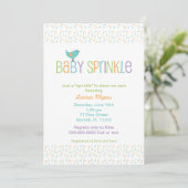 Little Bird Sprinkle Baby shower Invite Neutral Kaart (Staand voorkant)