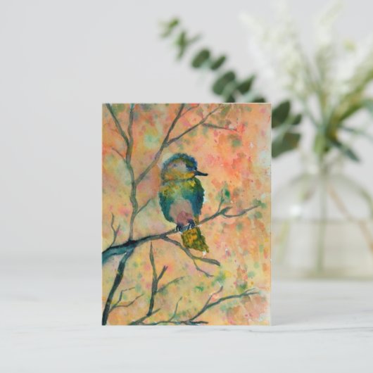 LIttle Bird waterverf Briefkaart (Staand voorkant)