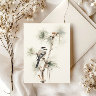 LITTLE BIRD WATERVERF SCHILDERIJ BRIEFKAART