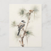 LITTLE BIRD WATERVERF SCHILDERIJ BRIEFKAART (Voorkant)