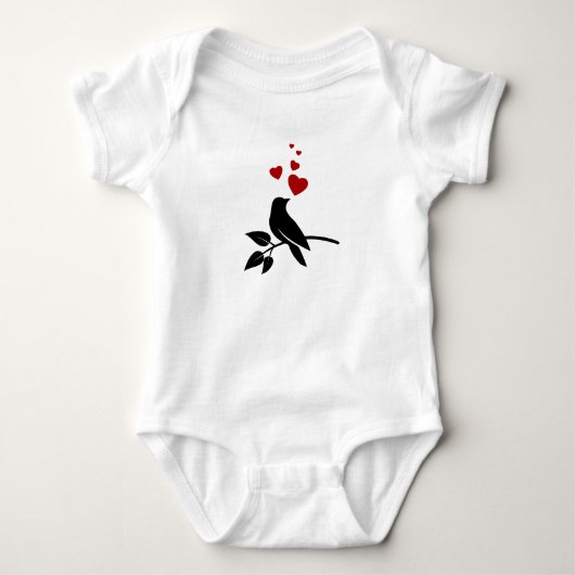 little bird with hearts romper (Voorkant)